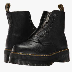 Dr. Martens Black Leather Booties with Zipper